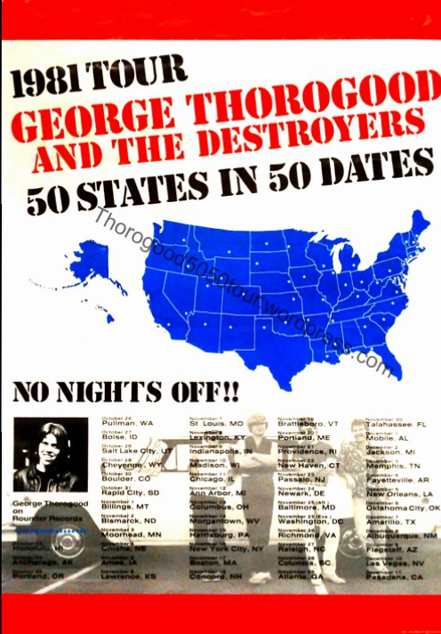 Image result for george thorogood 50 50 tour